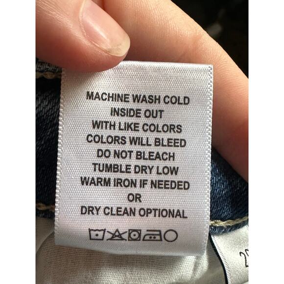 Vervet Buttonfly Light Wash Distressed Hi Rise Skinny Crop Jeans Denim Size 26 - Picture 5 of 7